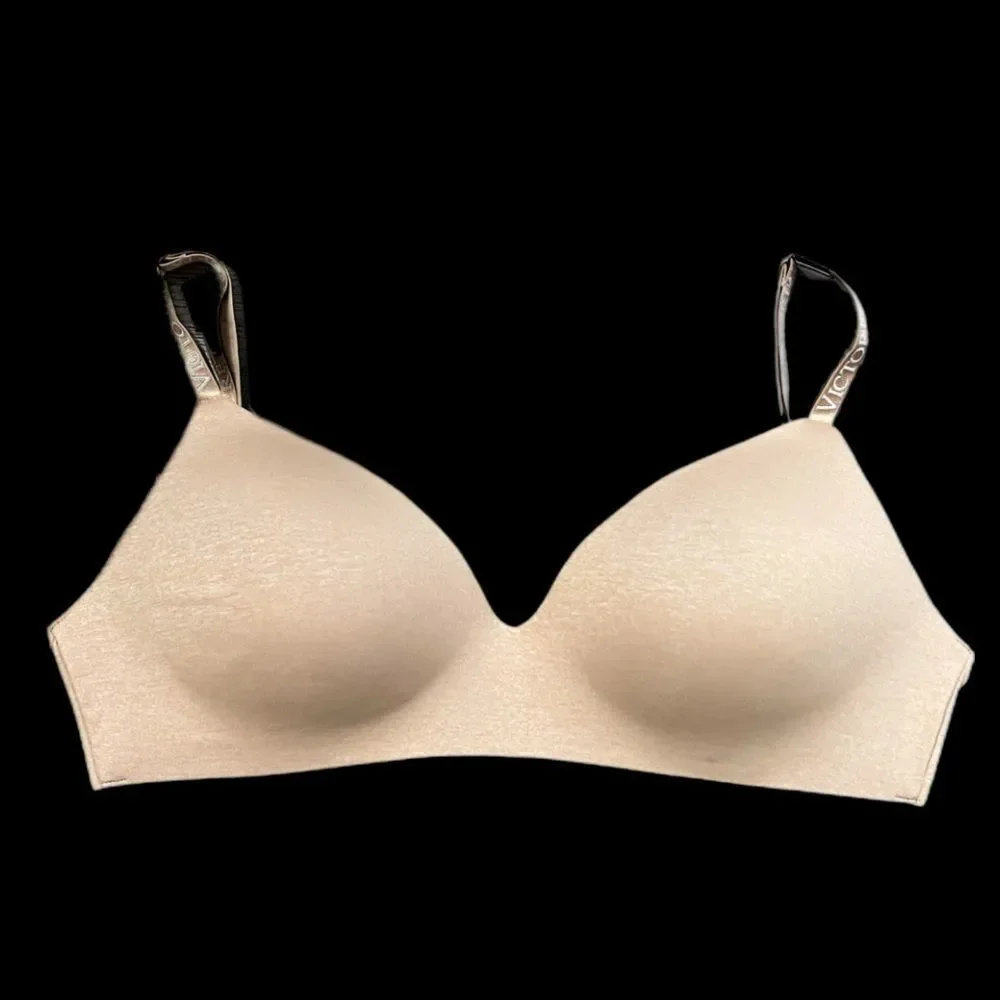 Victoria’s Secret Lightly Lined no-wire bra marled beige 32DDD